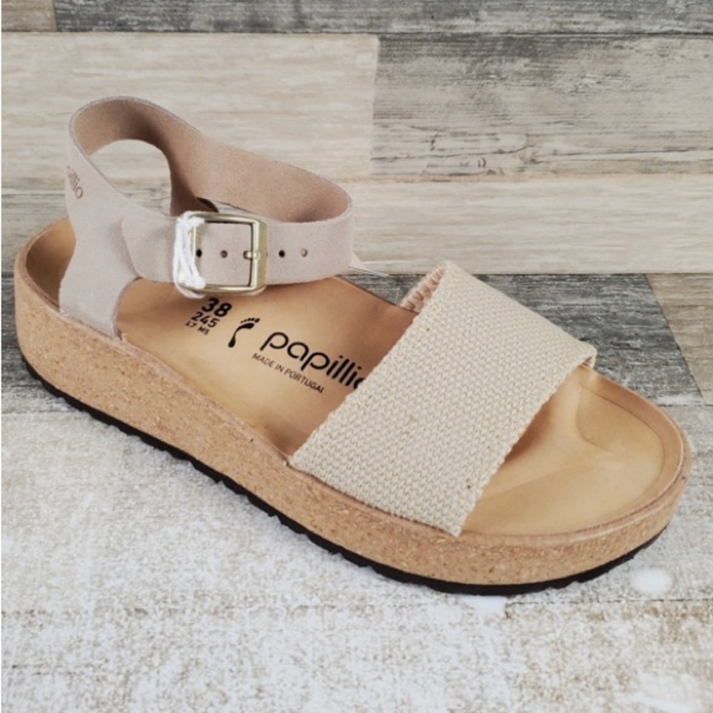 Birkenstock Papillo Glenda Women’s Platform Beige/Tan Platform Sandals.